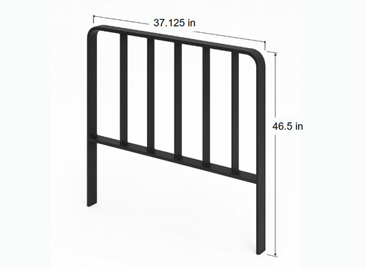 63703U129071 Load Backrest 37.125"W x 46.5"H Side Mount