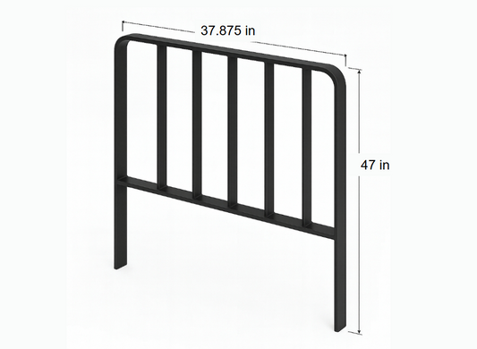 9434011200 Load Backrest 37.875"W x 47"H Side Mounted