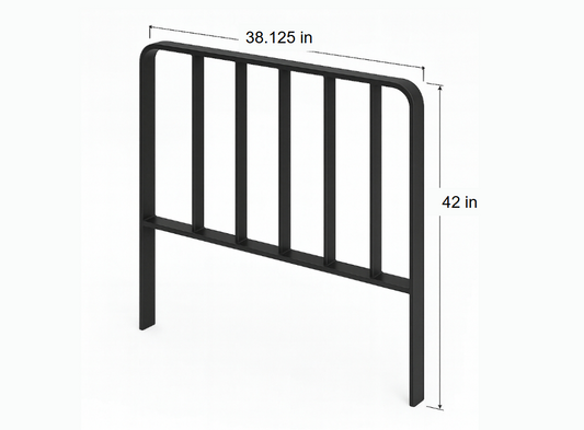 910830 Load Backrest 38.125"W x 42"H Face Mount