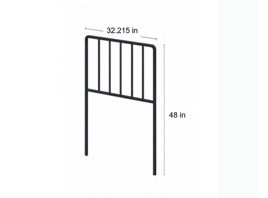 94140-02300 Load Backrest 32.215"W x 48"H Side Mount