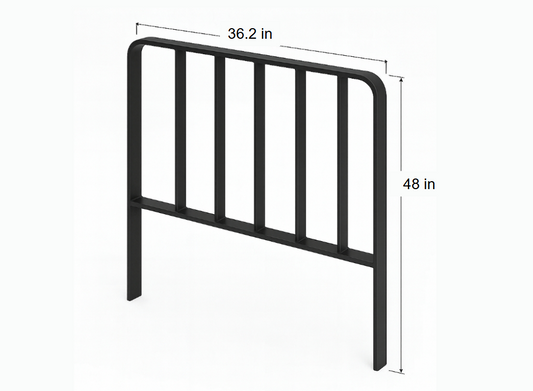 9424011800 Load Backrest 36.2"W x 48"H Side Mount